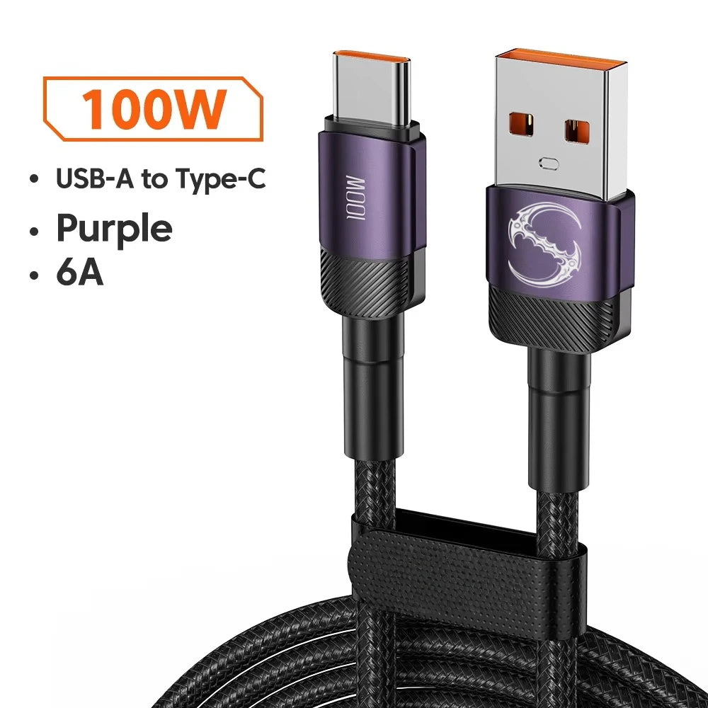 PD 100W1m/2m/3m Fast Charge USB to Type C Cable Quick Charging Data Cord for Huawei Xiaomi