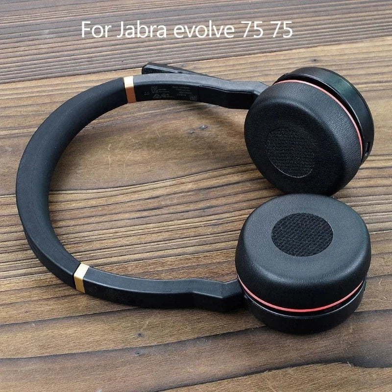 CHONGJIZHE Replacement Soft Leather Earpads for JABRA evolve 75 75+ Headphone High quality Sleeves Earphone Earpads Covers