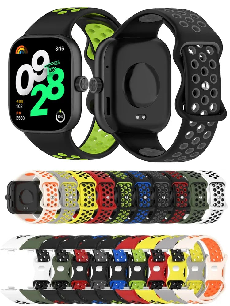 Sports Silicone Strap for Redmi Watch 5/4 Smartwatch Comfortable Breathable Wristband for Xiaomi Band 9/8 Pro Accessories Correa