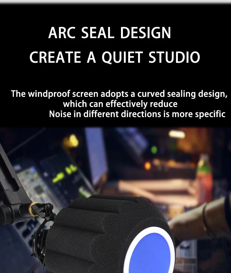 Sound-Absorb Sponge Mic Cover, Microphone Windproof Cover,Anti Spray Mic Windproof Cover Can Reduce Room Echo And Reverberatio