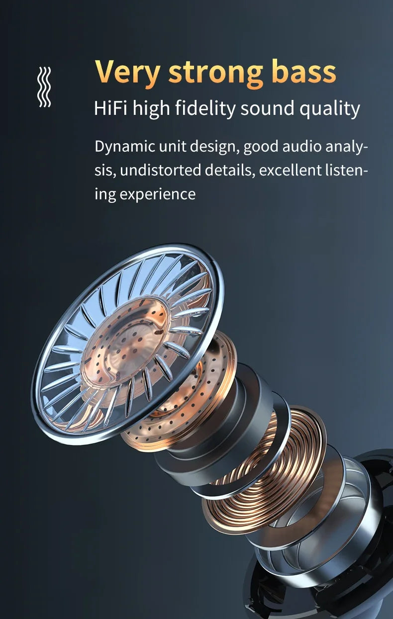 M10 Wireless Earphones 9D Stereo - 3500mAh Charging Box Sports Waterproof TWS Bluetooth Headphones with Microphone