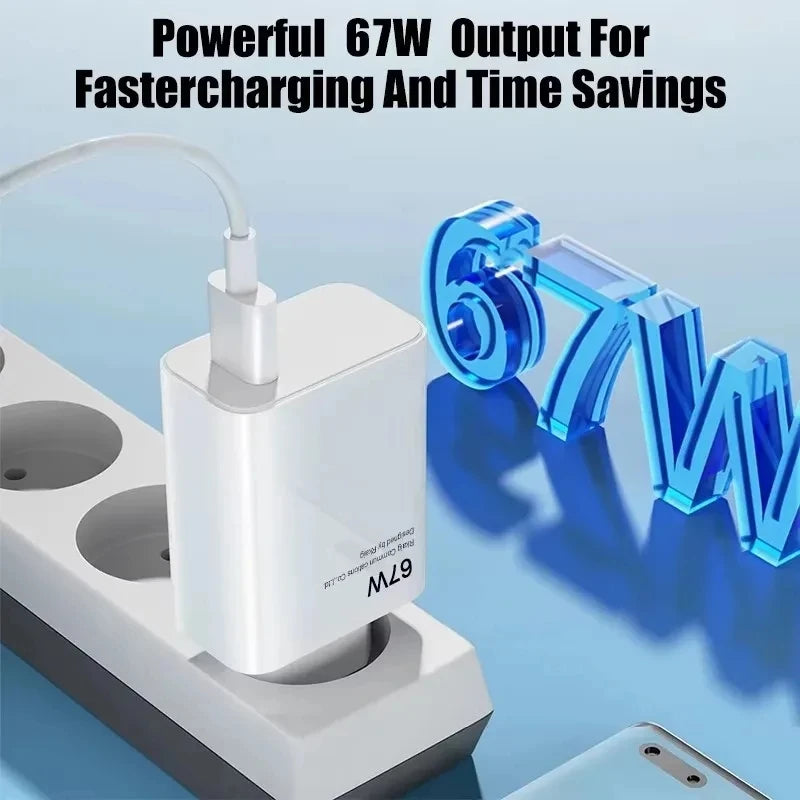 For XIAOMI 67W Charger Cargador Hyper Turbo Charge Adapter 67W Fast Charging Cable For Mi 15T 13T 13 12 Lite Poco X5 Pro F5 F4