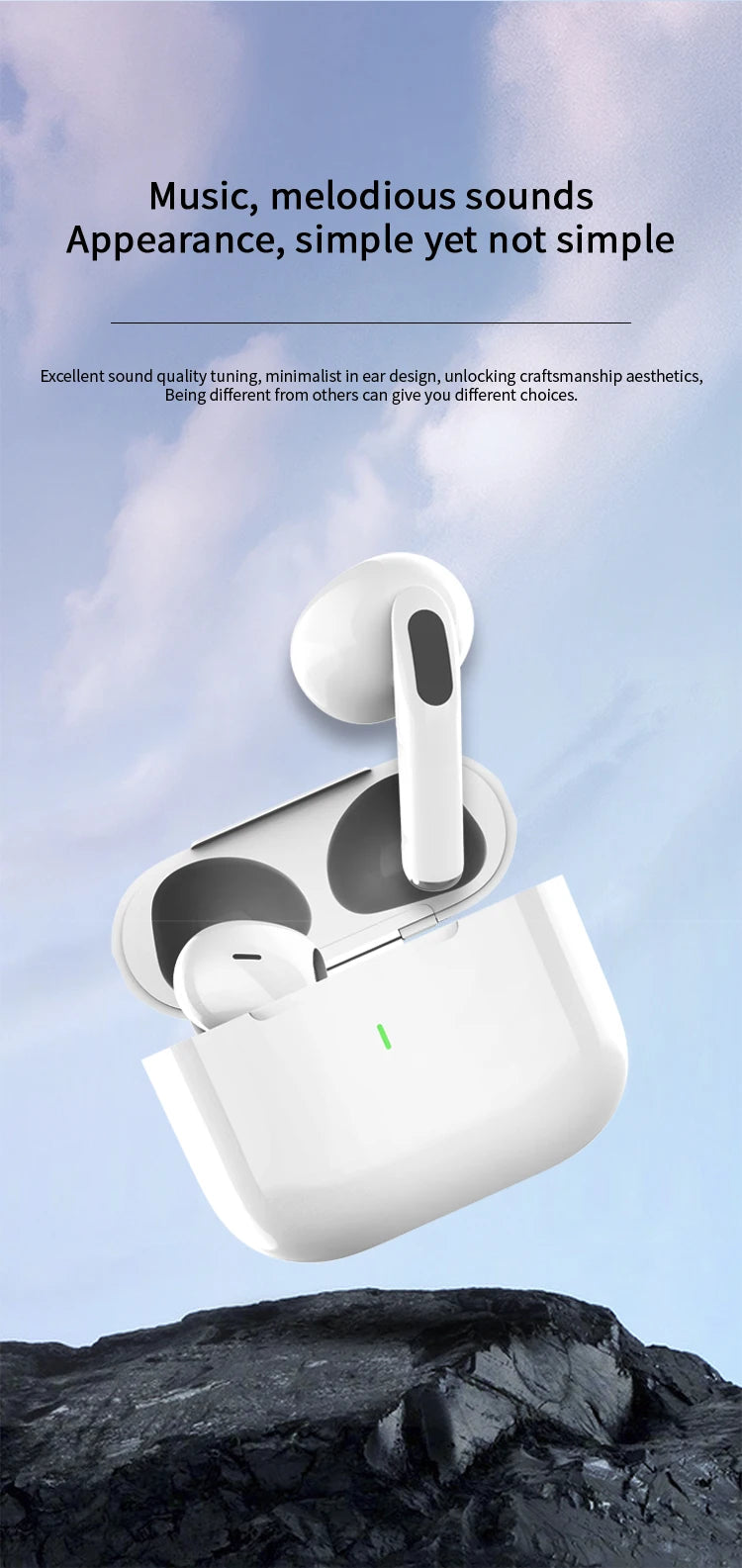 2026 TWS Air Pro Wireless Bluetooth Earphones Headphones HiFi Sound Low Latency Noise Reduction Earbuds for IPhone Android