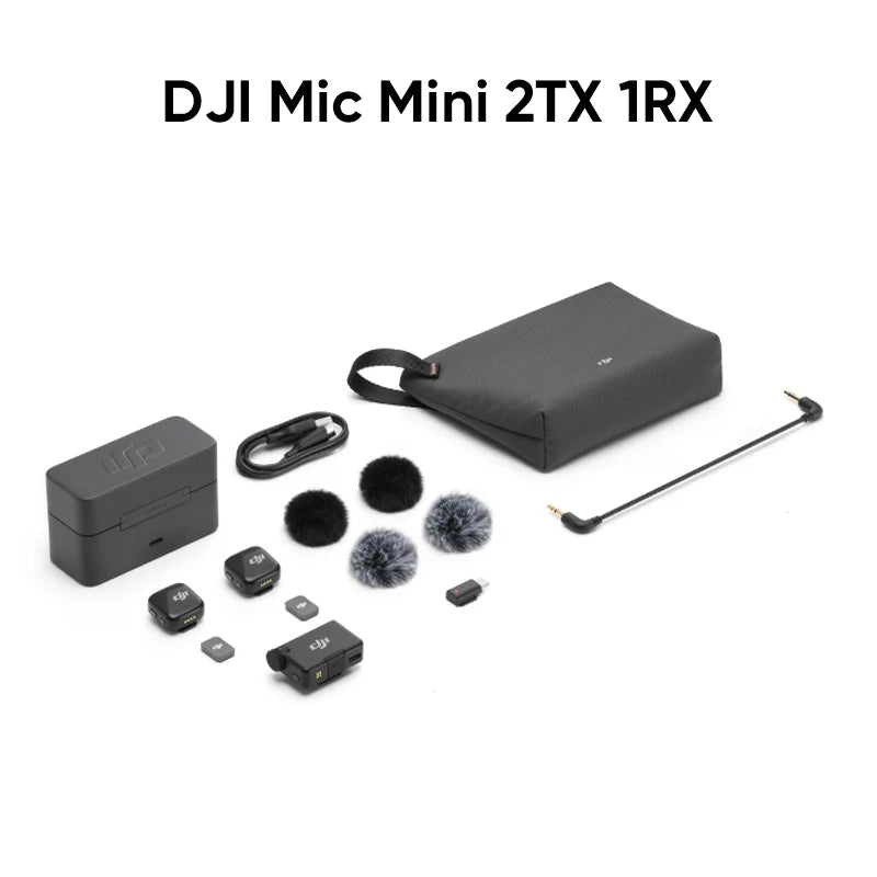 Original DJI Mic Mini (1 TX + 1 RX) Wireless Microphone Ultralight Detail-Rich Audio Noise Cancelling Automatic Limiting