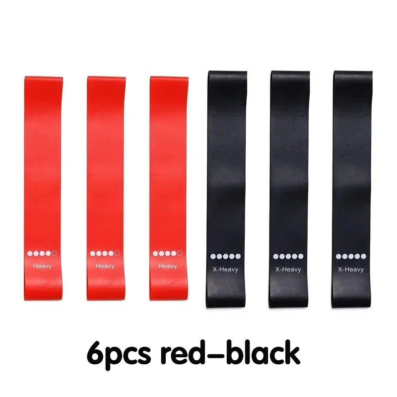 1/5/6pcs Yoga Resistance Rubber Bands Indoor Outdoor Fitness Equipment 0.35mm-1.1mm Pilates Sport Training Workout Elastic Bands