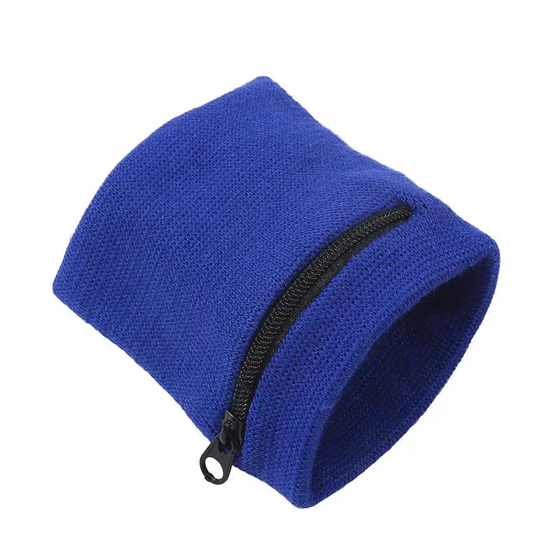 Wristband With Zipper For Storing Keys Change For Absorbing Sweat Wiping Sweat Wrist Guard For Basketball Running Fitness Sports