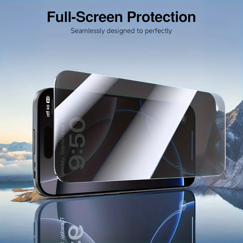 NNBILI 4Pcs Complete Coverage Tempered Glass Screen Protectors Designed For Various For iPhone 17 16 15 14 13 12 11Pro MAX Phone