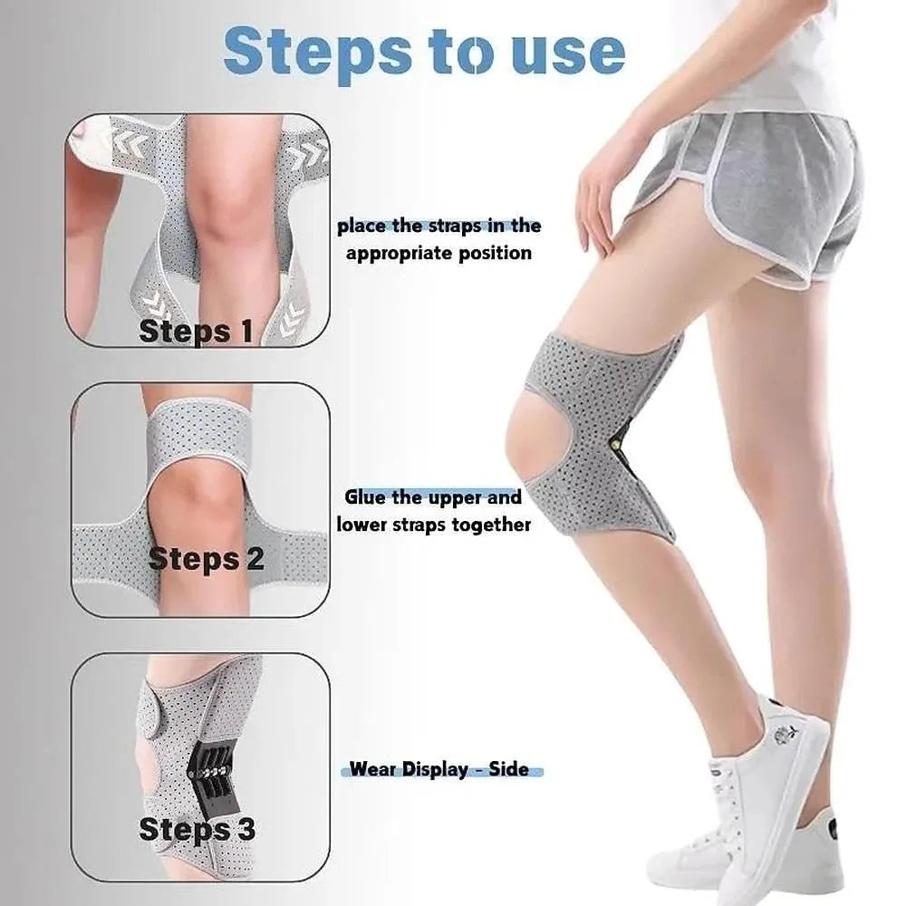 2Pcs Knee Brace Support, Adjustable Protector for Meniscus Injury Recovery, Walking Stability