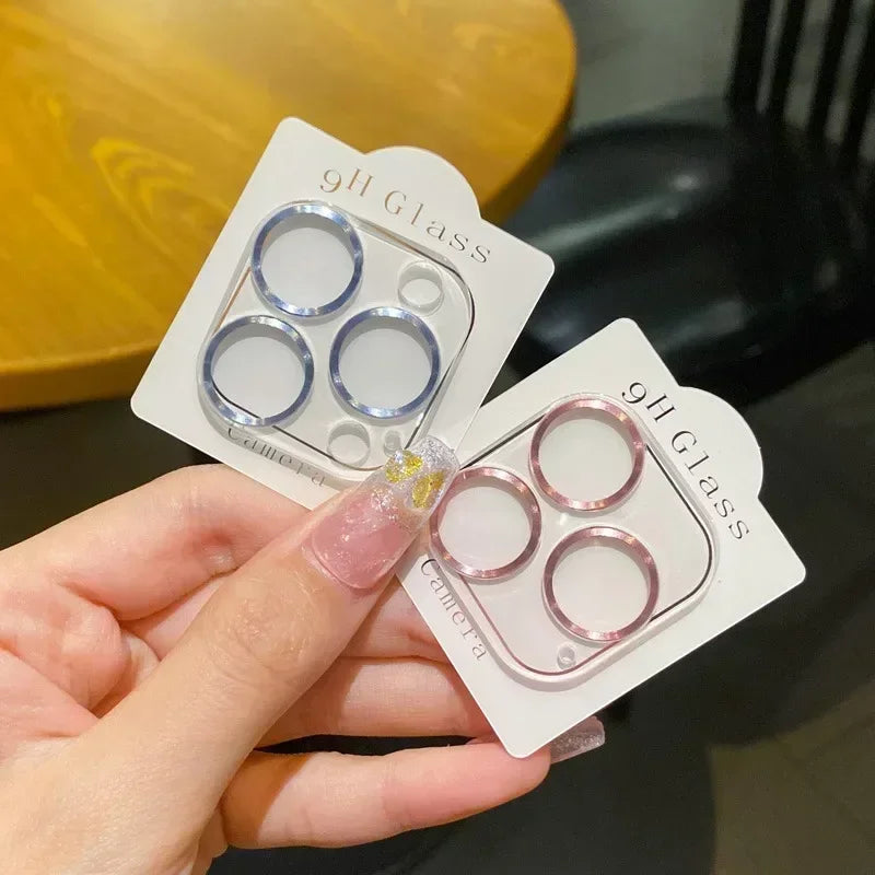 Lens Protection For iPhone 17 16 Pro 15 14 13 12 11 Pro Max Plus Mini Camera Lens Metal Ring Tempered Glass Protector Full Cover