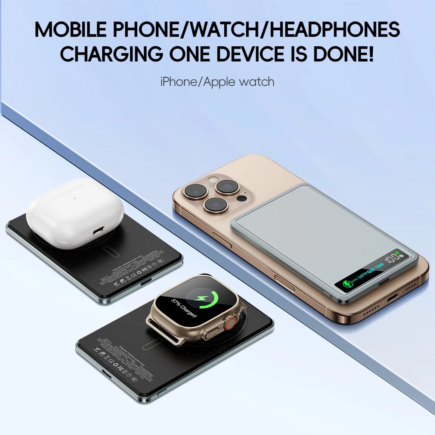 5000mAh/10000mah Fast Power Bank for MagSafe Magnetic Wireless External Battery [ CCC Certified] Color Display screen Powerbank