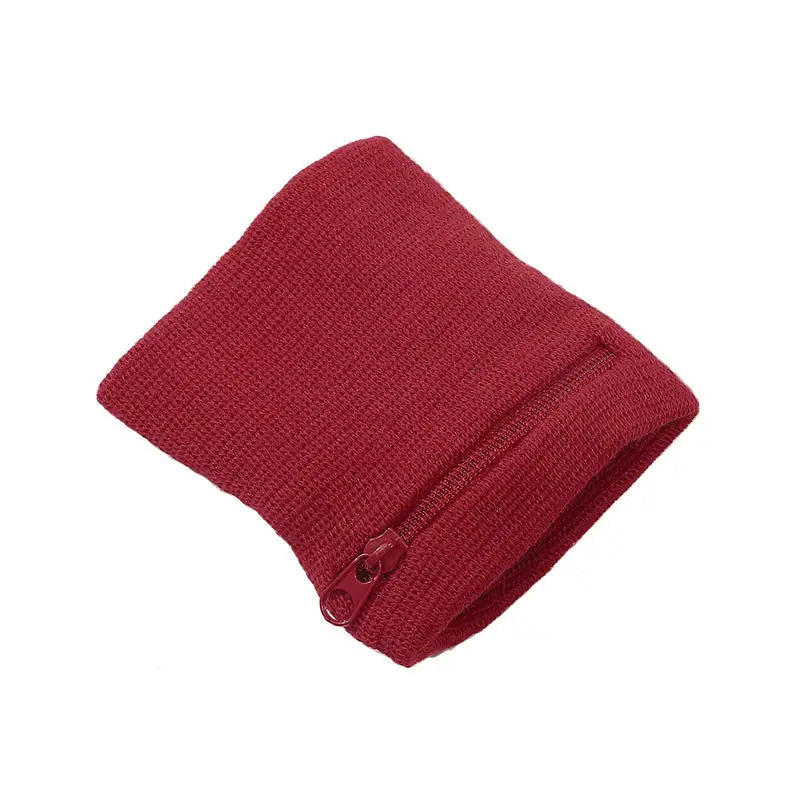 Wristband With Zipper For Storing Keys Change For Absorbing Sweat Wiping Sweat Wrist Guard For Basketball Running Fitness Sports