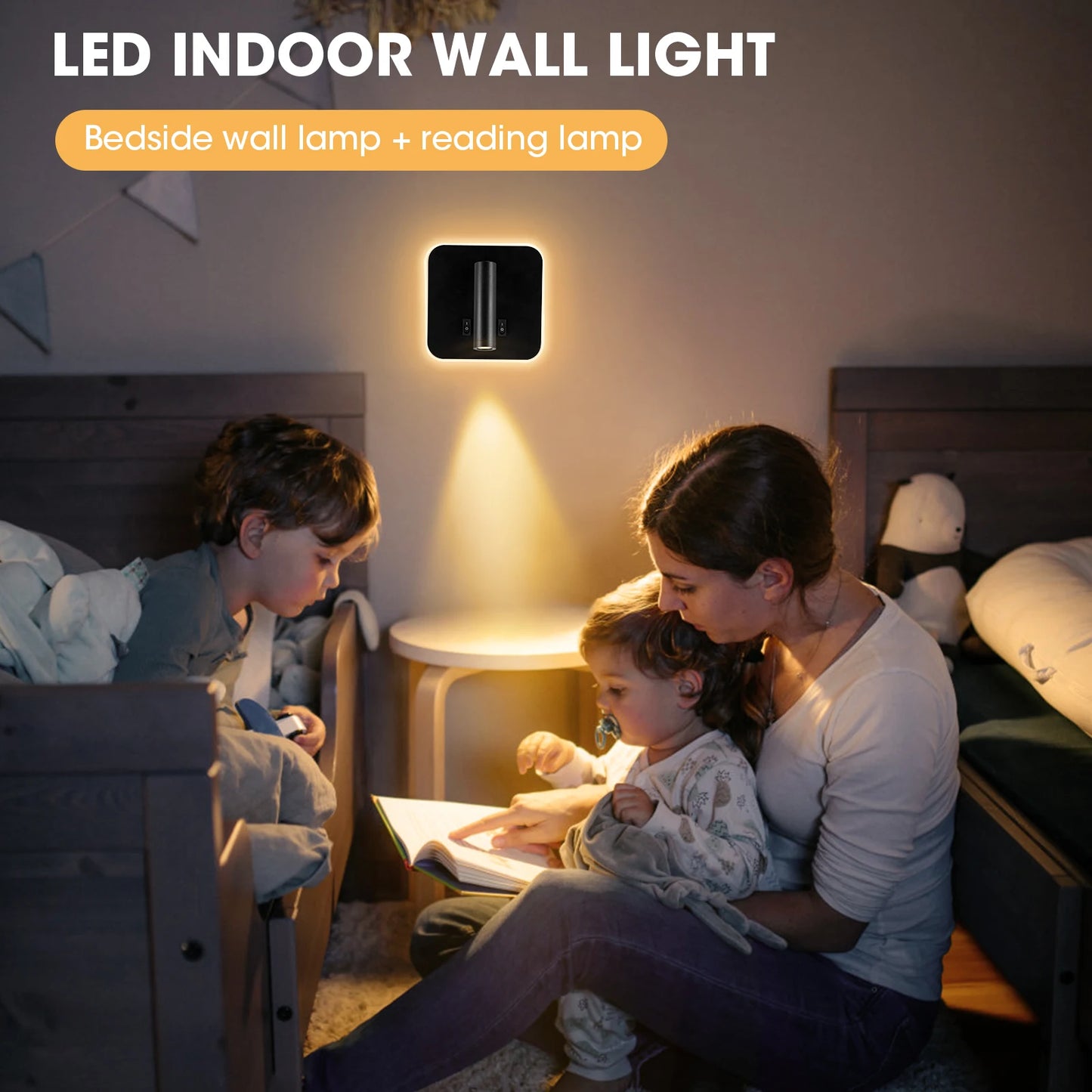 Bedside Wall Lamp LED with USB Charging Port For Kitchen Table Office Living Room Wall Mounted Reading Light Home Spotlights Led