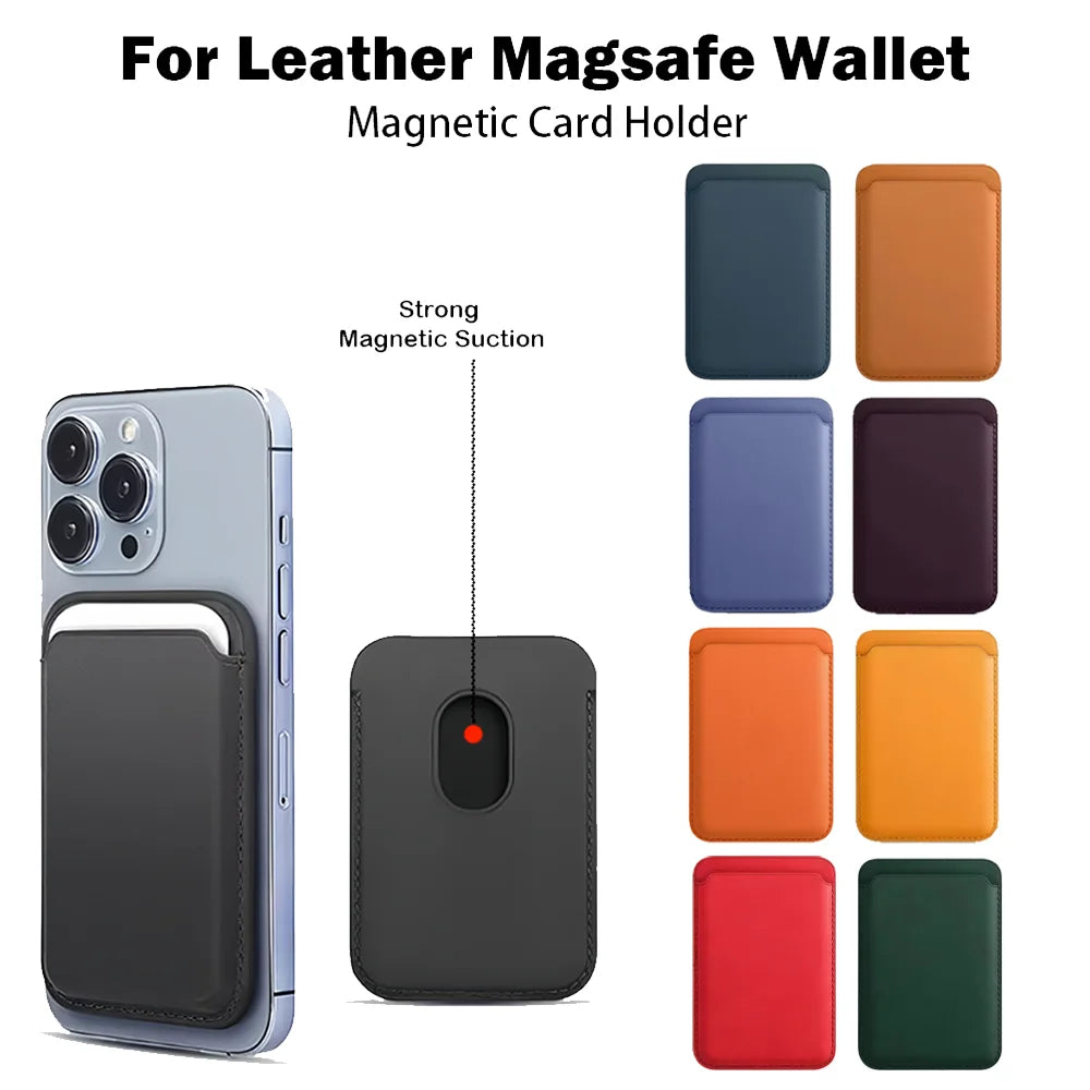 Leather Wallet Case Holder For Magsafe iPhone 16 Pro Max Magnetic Wallet Leather Compatible For iPhone 15 14 13 12  Accessories