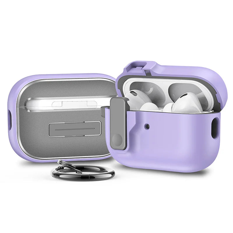 Safety Lock Buckle Shockproof Case For AirPods 3 4 Wireless Earphones Protective Case For AirPods Pro 2 1 Headphones Accessories