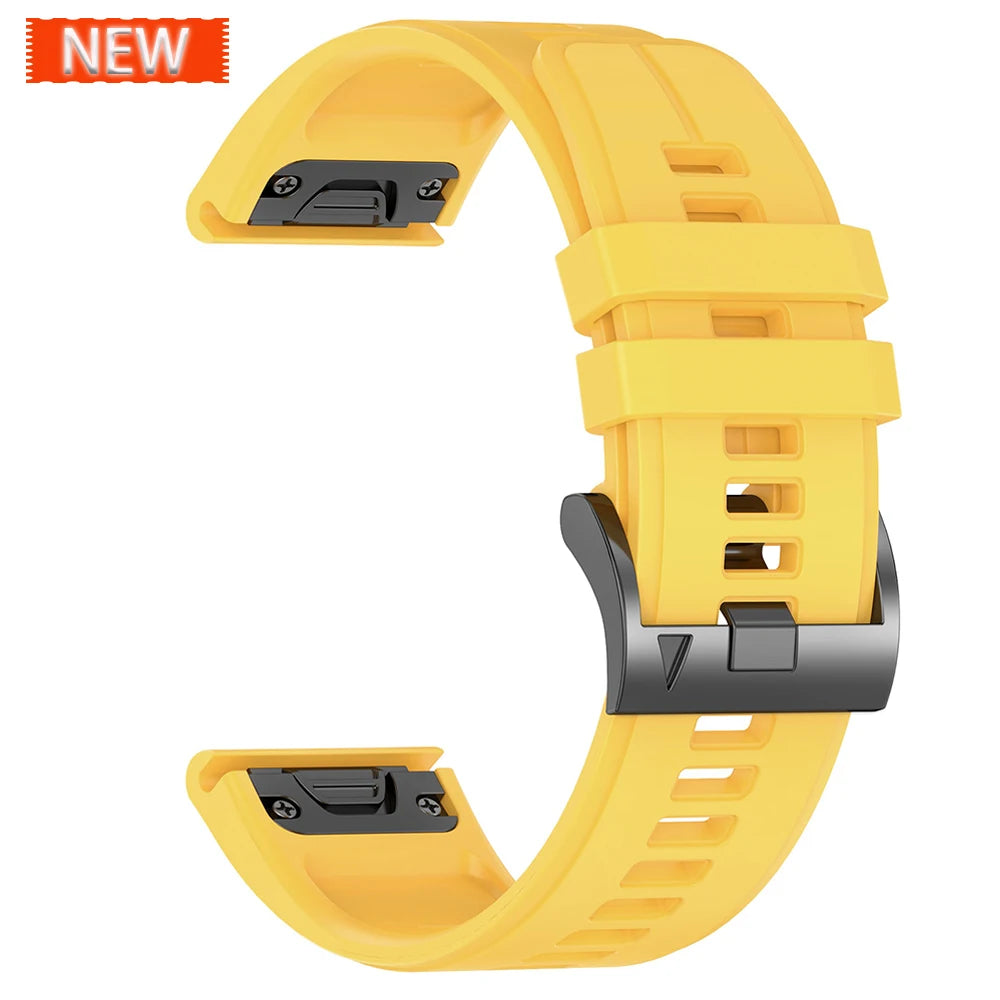 Sport Silicone Strap for Garmin Descent G2 G1 Mk3i Mk2 Mk1/Fenix 8 Pro E 7 7X 6 6X 5 5X/Epix Soft Bracelet 22/26mm Quickfit Band