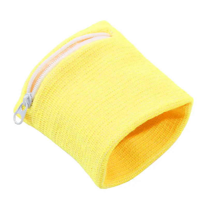 Wristband With Zipper For Storing Keys Change For Absorbing Sweat Wiping Sweat Wrist Guard For Basketball Running Fitness Sports