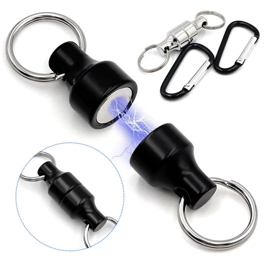 Carp Fishing Magnetic Tool Release Holder Fly Fishing Retractor Net Release Clip With Keychain Carabiner Fishing Clip Pesca