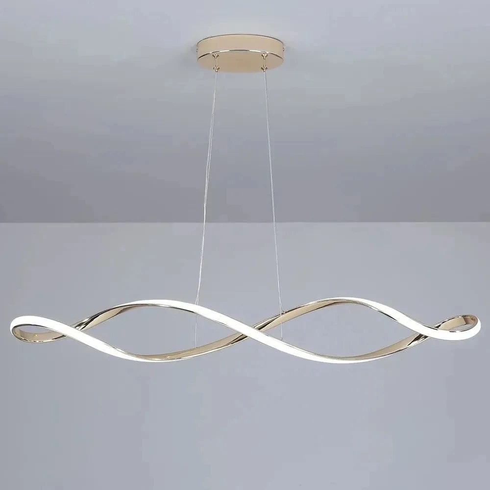 Adjustable Height LED Ceiling Light with Remote Control Modern Kitchen Island Lighting Living Room Illumination