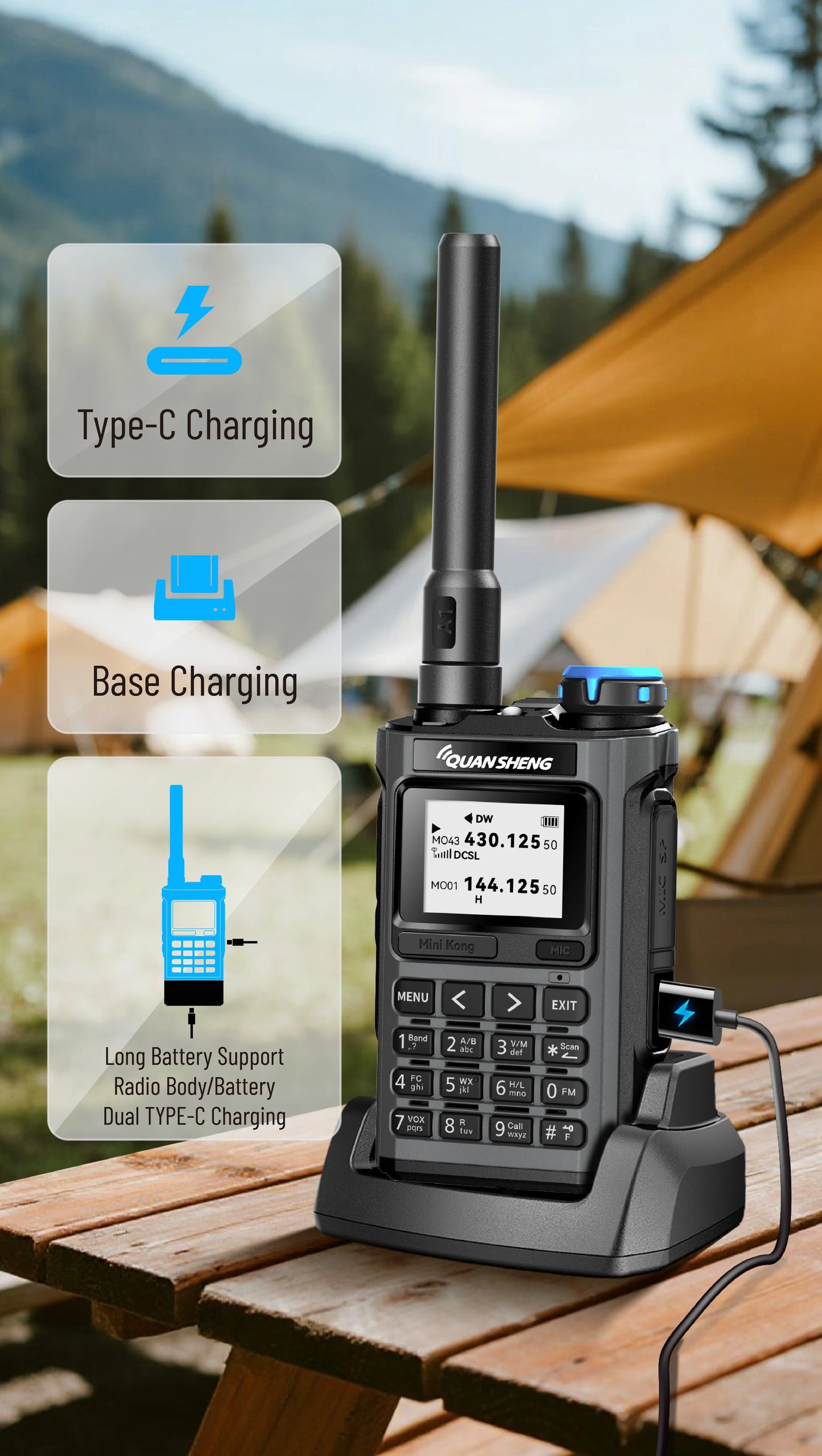Quansheng UV-K1 L Mini Walkie Talkie Multi Band  Transceiver Wireless Copy Frequency AM FM NOAA Upgrade UV-K5 (8) UV-K6