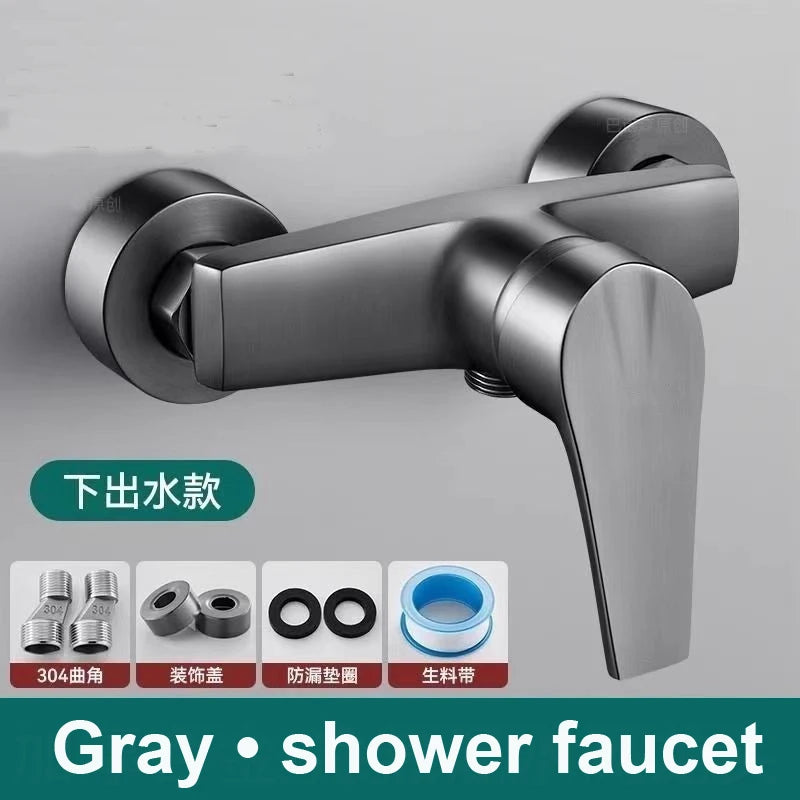 Bathroom Shower Bathtub Faucet Wall Mounted Hot and Cold Water Mixing Valve Nozzle Bathroom Faucet Bathroom Accessories