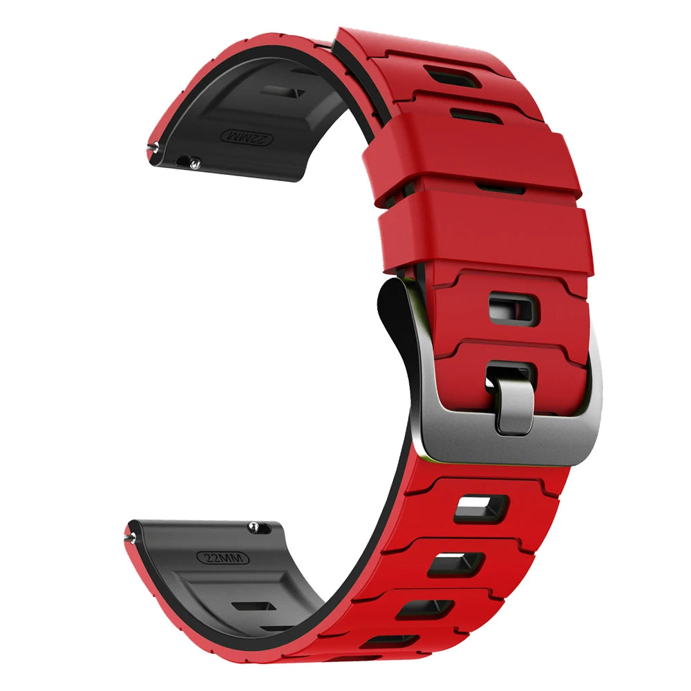 22mm Two-Tone Silicone Band Quick Release Strap For Garmin Forerunner 570 47MM 265 255 Music/Venu 4 3 2 45MM Sport Bracelet Belt