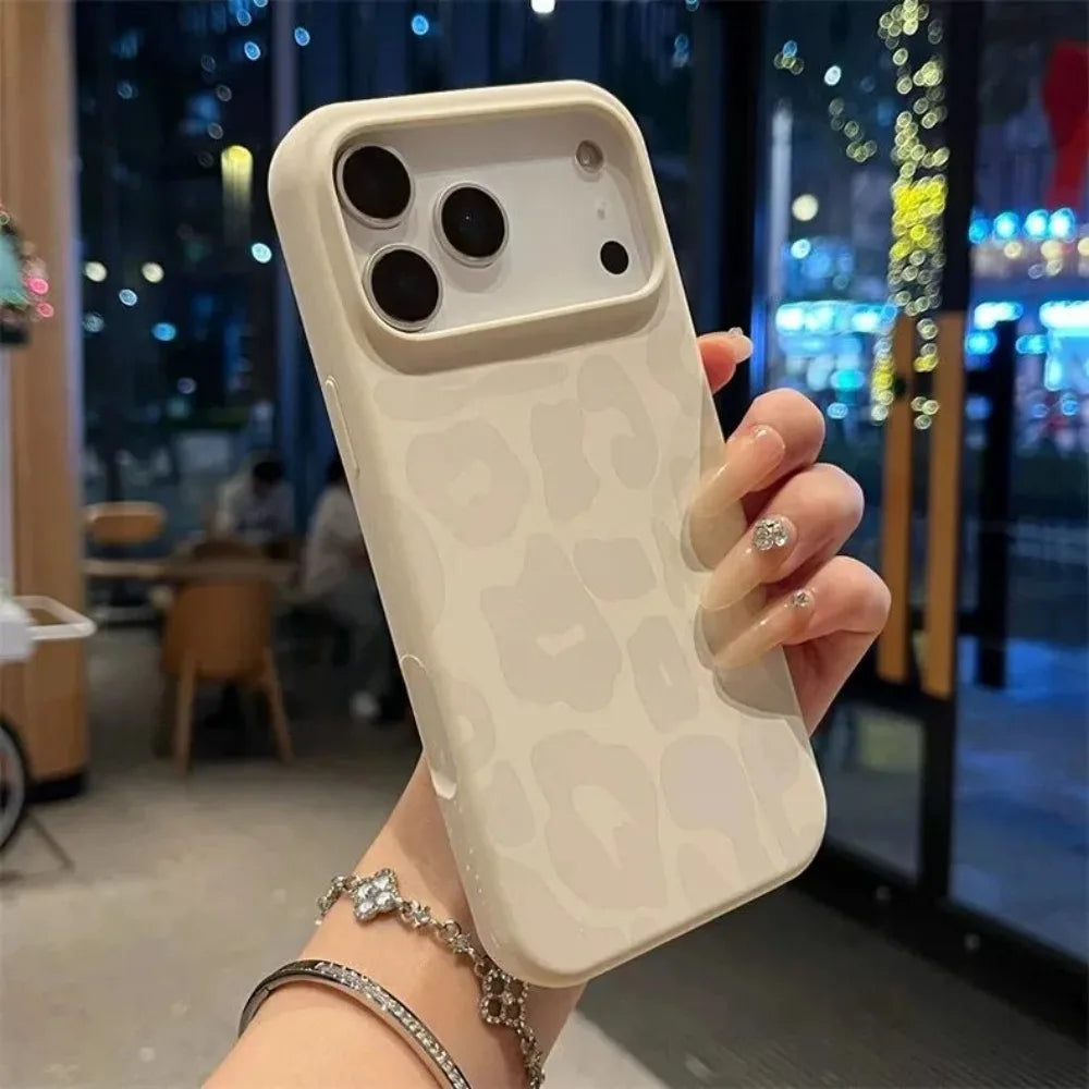 Luxury Leopard Print Phone Case for IPhone 17 Pro 13 11 12 14 15 16 17 Pro Max Plus Anti-drop Protection Silicone Soft Cover