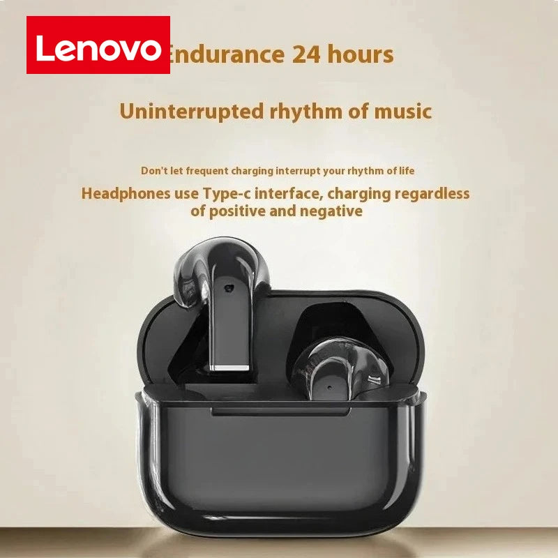 Lenovo Headphones Extended Battery Life for Sports Bluetooth Earbuds Wireless Earphones Long-Lasting with Noise Cancellation