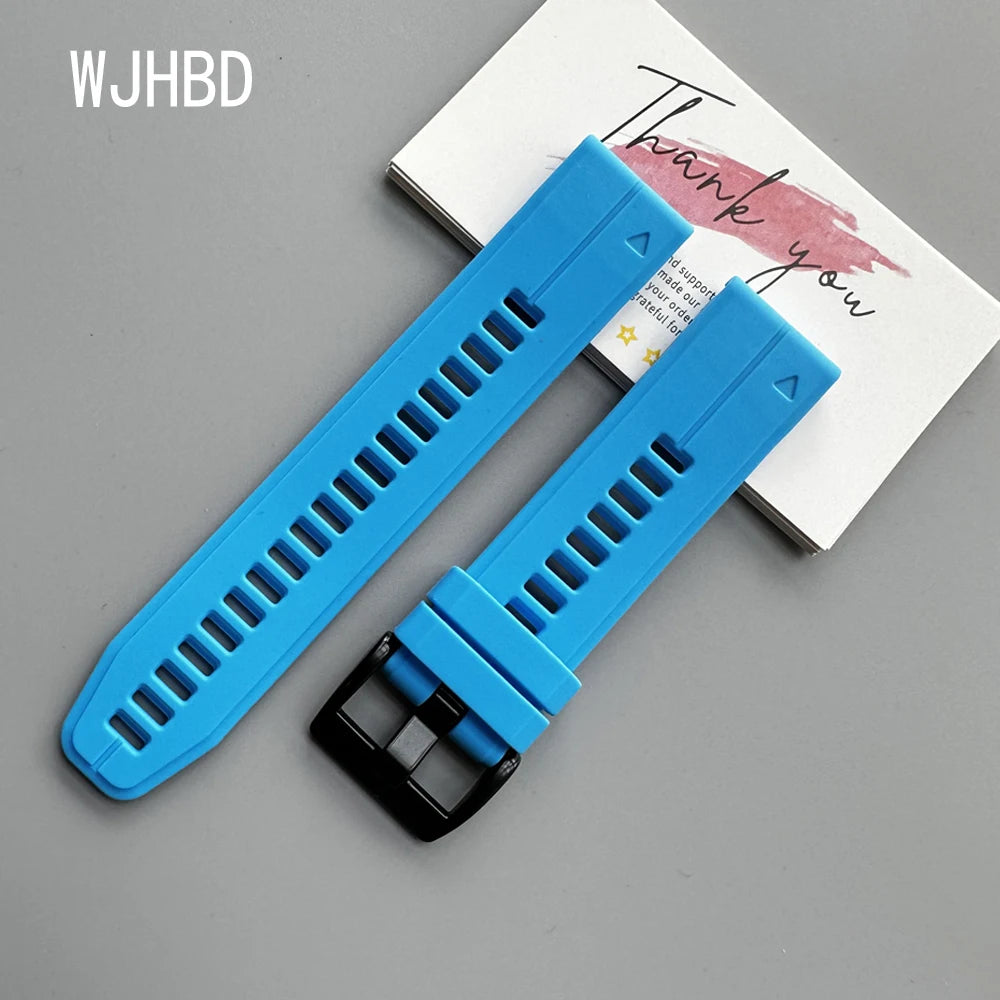 Sport Silicone Strap for Garmin Descent G2 G1 Mk3i Mk2 Mk1/Fenix 8 Pro E 7 7X 6 6X 5 5X/Epix Soft Bracelet 22/26mm Quickfit Band