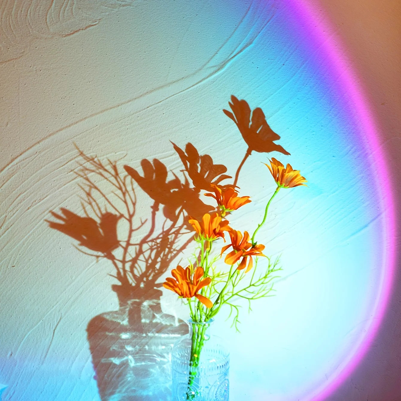 Sunset Lamp Projector LED Ambient Night Light with Adjustable Stand for Bedroom, Living Room Decor, Photography, and TikTok Live