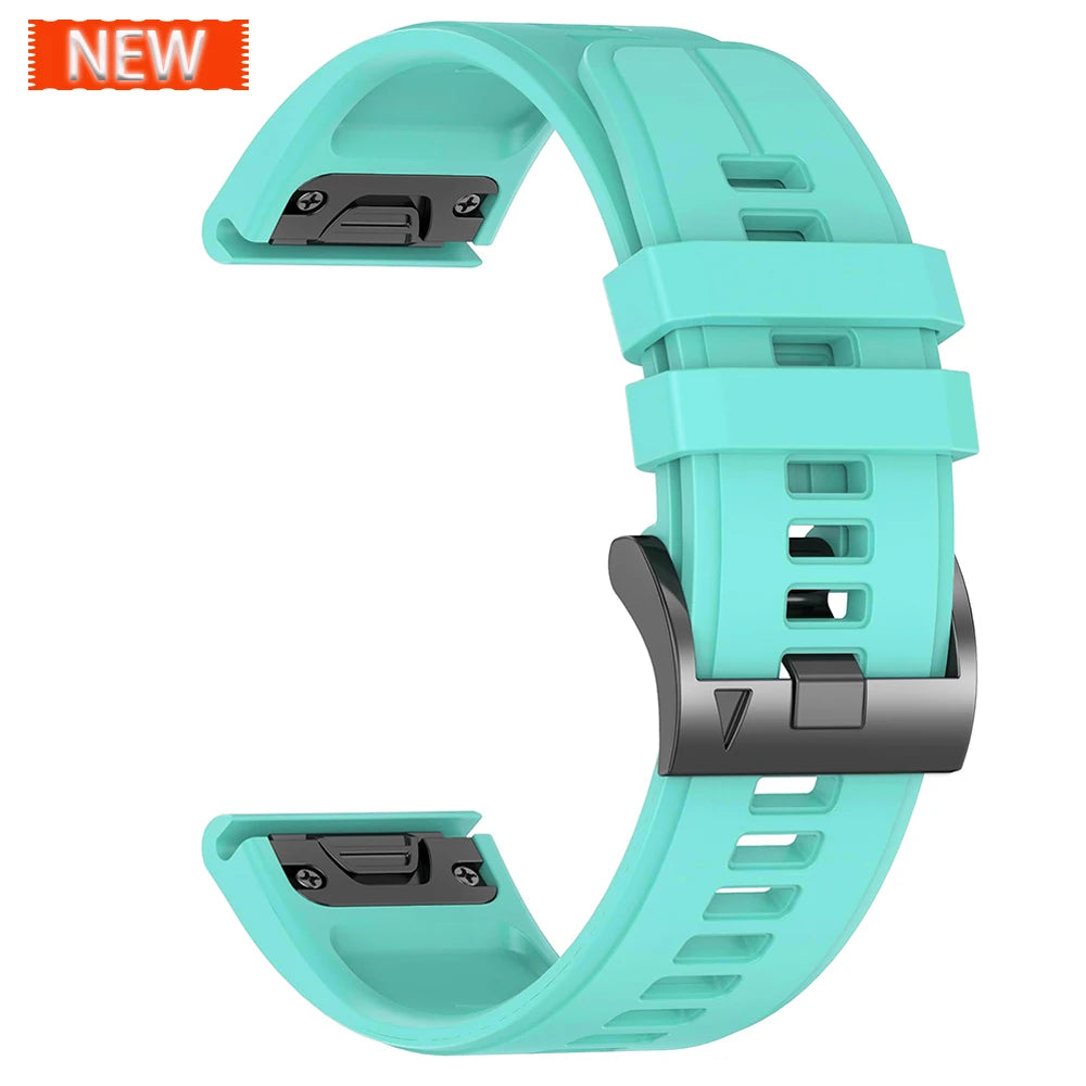 Sport Silicone Strap for Garmin Descent G2 G1 Mk3i Mk2 Mk1/Fenix 8 Pro E 7 7X 6 6X 5 5X/Epix Soft Bracelet 22/26mm Quickfit Band