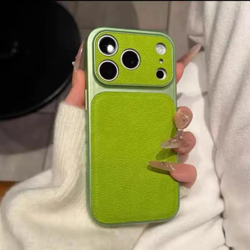 Luxury Lychee Leather Shockproof Phone Case For iPhone 17 Air 16 15 14 13 Pro Max Instantly Turn 17Pro Full Bumper Matte Cover