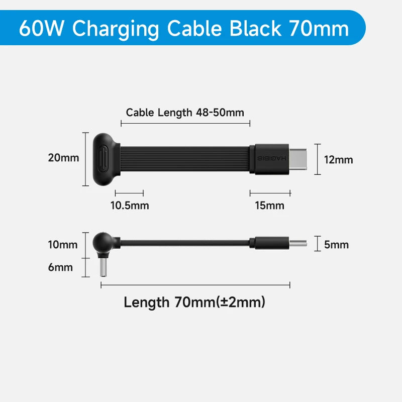 Hagibis USB C Right Angle Cable Short 90 Degree Type-C Power Bank Fast Charging Capsule Cord PD 60W for iPhone 17 Pro Max 16 15