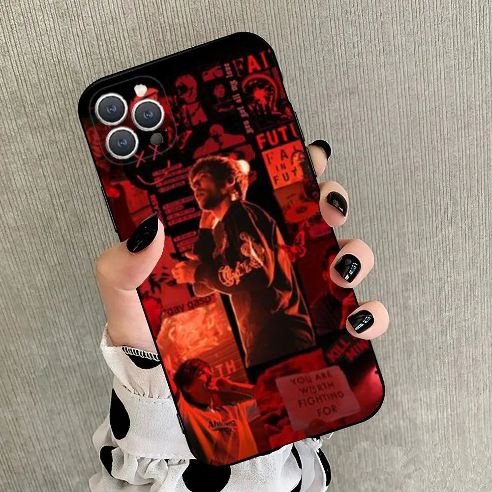 Louis Faith Future T-Tomlinson Phone Case For iPhone 15,14,13,12,11,Plus,Pro Max,XS,X,XR,SE,Mini,8,7 Soft Silicone Black Cover