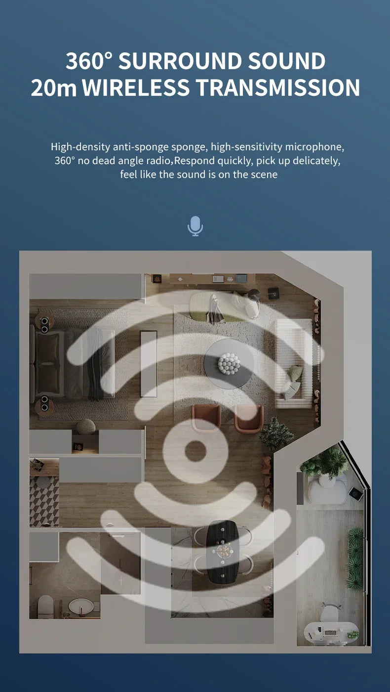 Wireless Lavalier Mic Audio Video Recording Mini Replaceable Windproof Fleece Microphone for vlog YouTube Shooting Microphone