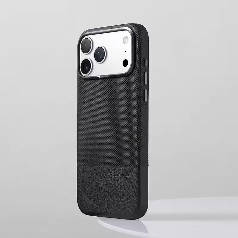 Luxury Business Hit Color Relief Leather Case for IPhone 17 Pro Max 16 15 14 13 for MagSafe Magnetic Shockproof Alloy Lens Cover