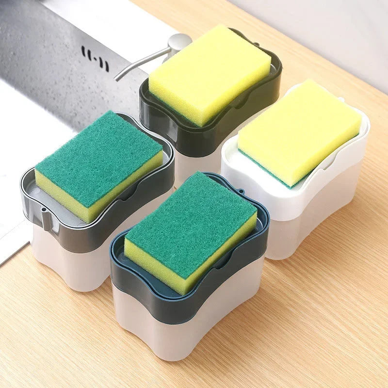 Soap Dispenser Kitchen Accessories Press type Portable Liquid Soap Dispenser Clean Cloth Dishwashing Pot Clean Tool For kitchen