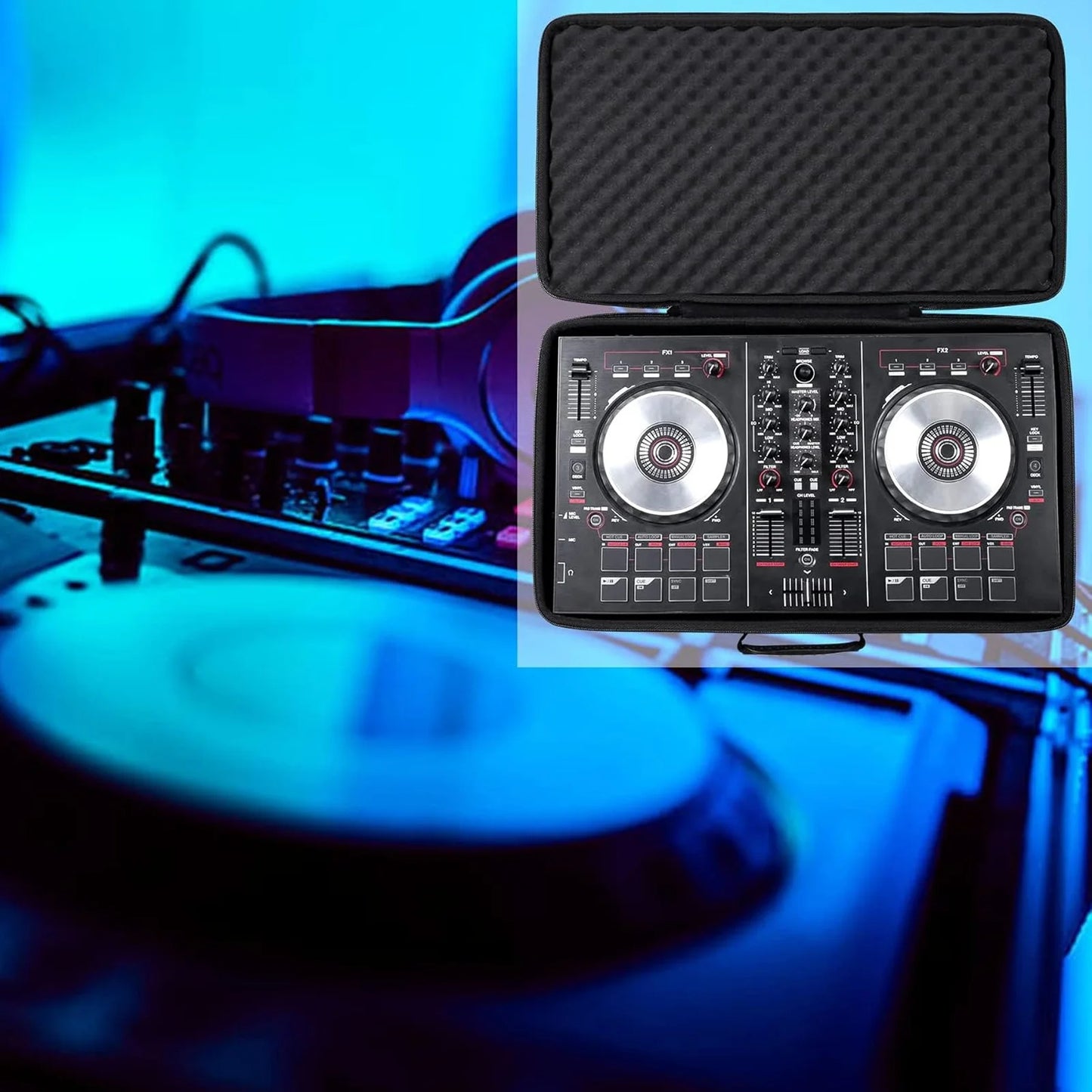 Padded DJ Controller Bag DJ Controller Carrying Case Enhanced Security Shock Absorbing for Pioneer DDJ-RB 2 Channel Controller