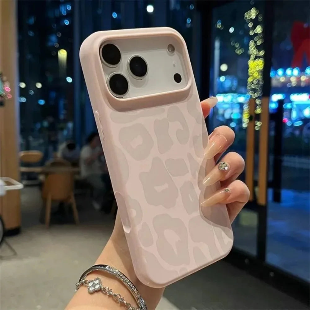 Luxury Leopard Print Phone Case for IPhone 17 Pro 13 11 12 14 15 16 17 Pro Max Plus Anti-drop Protection Silicone Soft Cover
