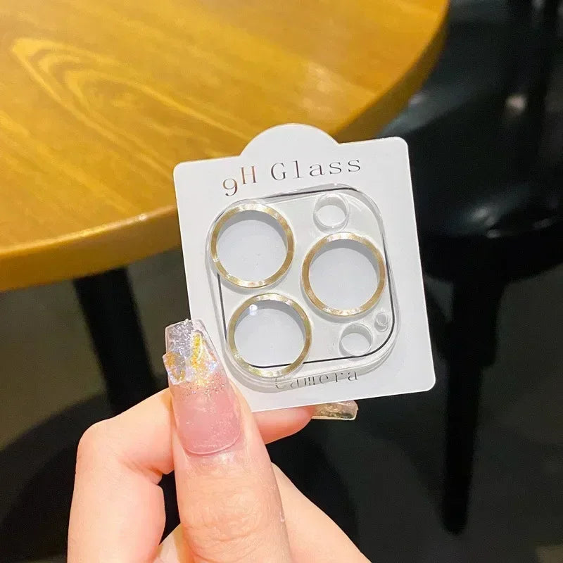 Lens Protection For iPhone 17 16 Pro 15 14 13 12 11 Pro Max Plus Mini Camera Lens Metal Ring Tempered Glass Protector Full Cover