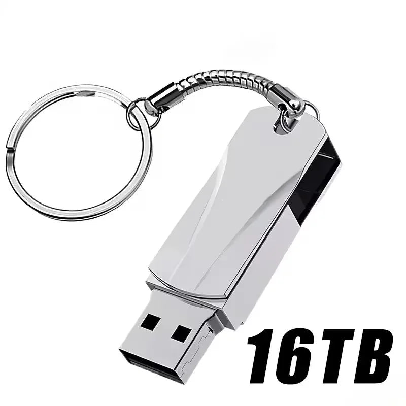 16TB USB Flash Drive Ultra-large Capacity Waterproof USB 3.2 High-speed Transfer Metal U Disk 8TB 4GB USB Memory Drive