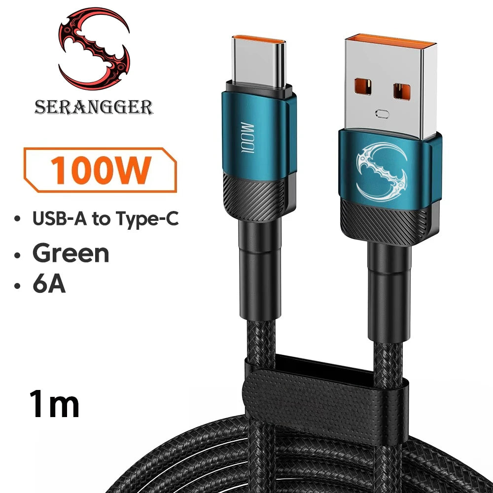 PD 100W1m/2m/3m Fast Charge USB to Type C Cable Quick Charging Data Cord for Huawei Xiaomi