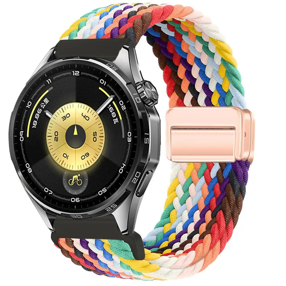 Magnetic Braiede Nylon Loop Band for HUAWEI watch GT 6 pro 46mm elastic Accessories Bracelet correa gt6 gt5 22mm watch straps