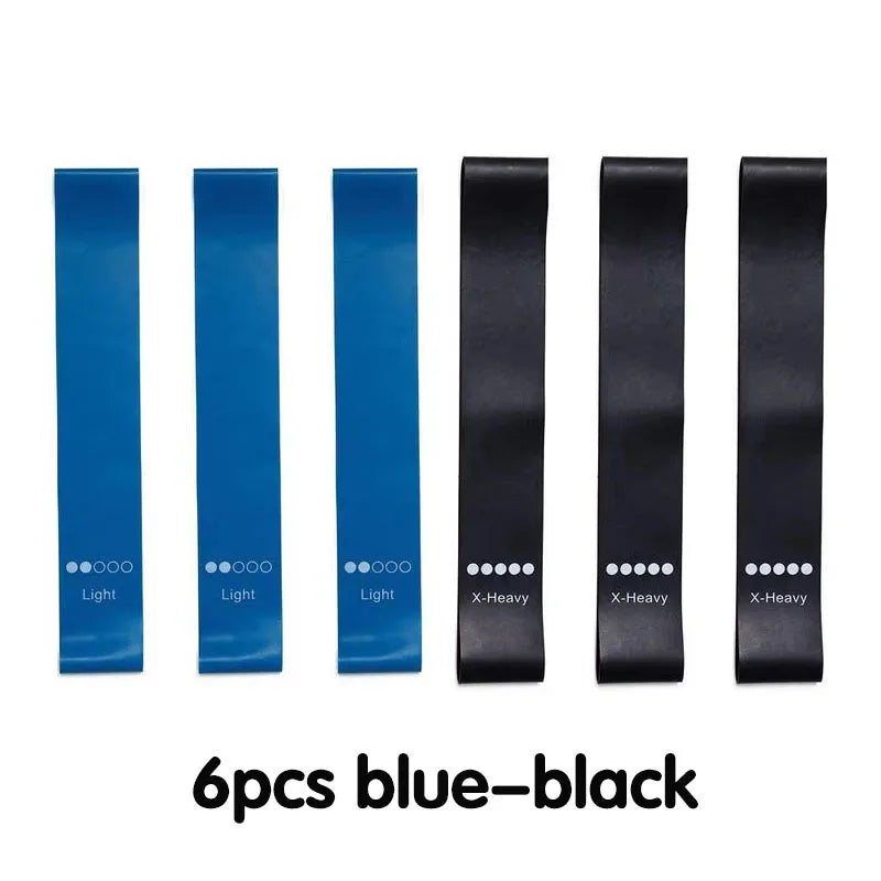1/5/6pcs Yoga Resistance Rubber Bands Indoor Outdoor Fitness Equipment 0.35mm-1.1mm Pilates Sport Training Workout Elastic Bands