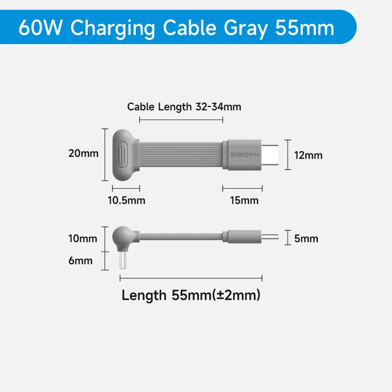 Hagibis USB C Right Angle Cable Short 90 Degree Type-C Power Bank Fast Charging Capsule Cord PD 60W for iPhone 17 Pro Max 16 15