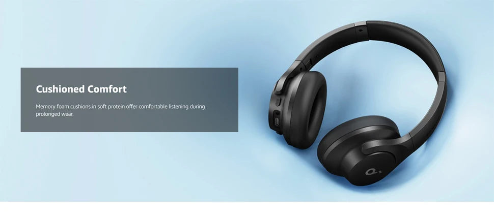 Anker soundcore Q20i 40H Long ANC Playtime Hybrid Active Noise Cancelling Wireless Over-Ear Bluetooth Headphones