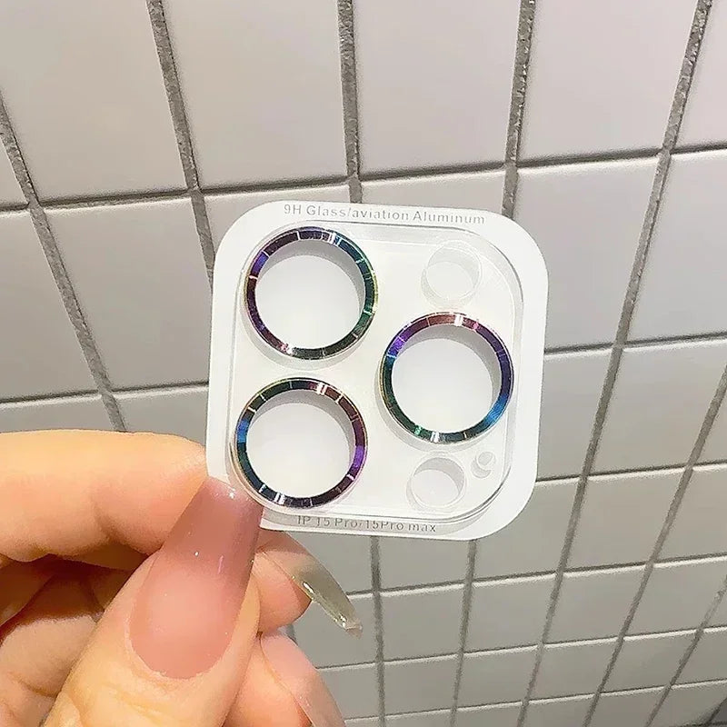 Lens Protection For iPhone 17 16 Pro 15 14 13 12 11 Pro Max Plus Mini Camera Lens Metal Ring Tempered Glass Protector Full Cover