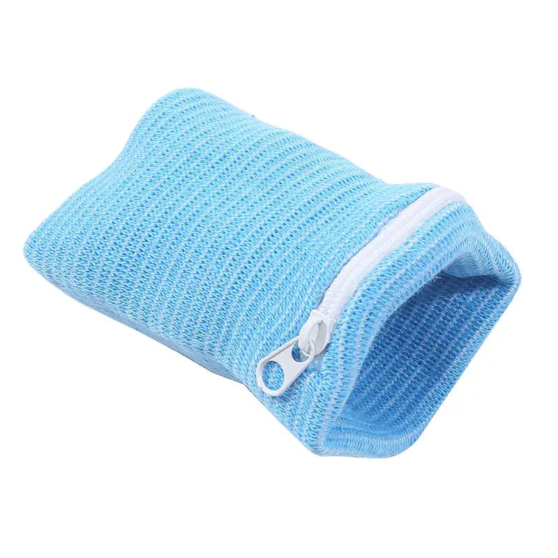 Wristband With Zipper For Storing Keys Change For Absorbing Sweat Wiping Sweat Wrist Guard For Basketball Running Fitness Sports