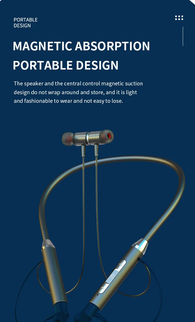 Neck Wireless Bluetooth Earphone TWS 9D oneplus audifonos bleutooth gaming headsets bluetooth earbuds ariculares bluthoooth