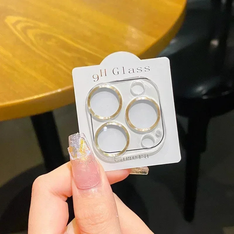 Lens Protection For iPhone 17 16 Pro 15 14 13 12 11 Pro Max Plus Mini Camera Lens Metal Ring Tempered Glass Protector Full Cover