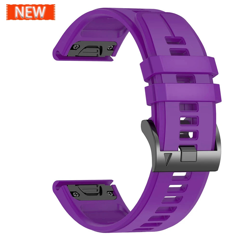 Sport Silicone Strap for Garmin Descent G2 G1 Mk3i Mk2 Mk1/Fenix 8 Pro E 7 7X 6 6X 5 5X/Epix Soft Bracelet 22/26mm Quickfit Band